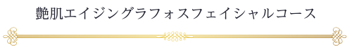 タイトル：艶肌エイジングラフォスフェイシャルコース